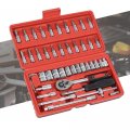 G-plus 1 4 Ratchet Wrench Combination Socket Tool Set Kit Auto Car Repair
