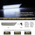 Vipmotoz White Led Strip Side Marker Light Front Fender Parking Lamp Replacement For 1999-2004 Porsche 996 911 Carrera 97-04