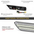 Vipmotoz White Led Strip Side Marker Light Front Fender Parking Lamp Replacement For 1999-2004 Porsche 996 911 Carrera 97-04
