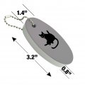 Graphics More Black Cat Lifting Leg And Licking Floating Keychain Oval Foam Fishing Boat Buoy Key Float