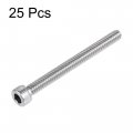 Uxcell 10-24x2 Hex Socket Head Cap Screw Bolts 304 Stainless Steel Polished 25pcs