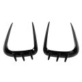 Front Bumper Spoiler Aerodynamic Pair Left Right Auto Air Vent Splitters Abs Decorative Accessories Glossy Black