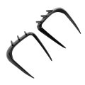 Front Bumper Spoiler Aerodynamic Pair Left Right Auto Air Vent Splitters Abs Decorative Accessories Glossy Black