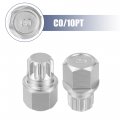 X Autohaux Abc0 10pt Wheel Lock Key Lug Nut Anti Theft Screw Removal For Vw Audi