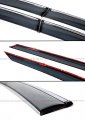 Premium Luxury Smoke Tinted Window Visor Rain Guard W Clips Chrome Trim Compatible For 2019-2022 Infiniti Qx50