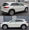 Premium Luxury Smoke Tinted Window Visor Rain Guard W Clips Chrome Trim Compatible For 2019-2022 Infiniti Qx50