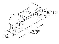 Window Roller Assembly With 7 16 In Nylon Wheel 2 Pack Part Number 52-514