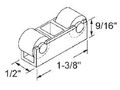 Window Roller Assembly Nylon Wheel 7 16 Diameter Package 