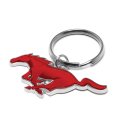 Ford Mustang In Red 3d Pony Die-cut Metal Key Chain Key-charm Official Licensed