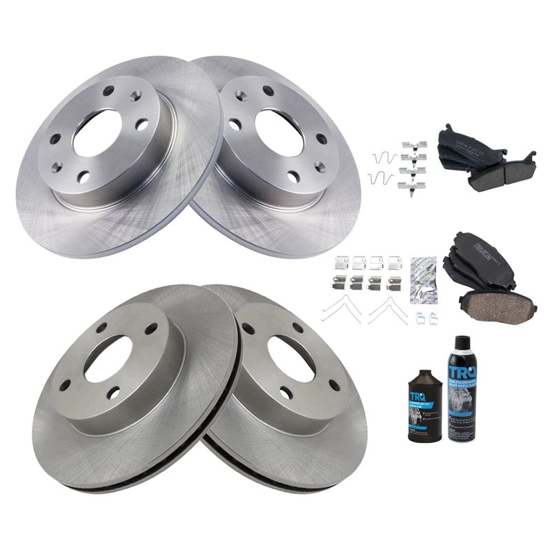 Front And Rear Ceramic Brake Pad Rotor Kit With Chemical For 1990 1993 Mazda Miata Bka16016