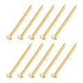 500 Pcs Small Hardware Nails 1 2 X 25mm Carbon Steel Round Head Common Finishing For Woodworking And Diy Projects Gold 