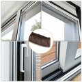 Uxcell Self Adhesive Brush Seal Weather Stripping 1 2 X 4 16 4ft Door Strip For Sliding Sash Window Wardrobe Brown