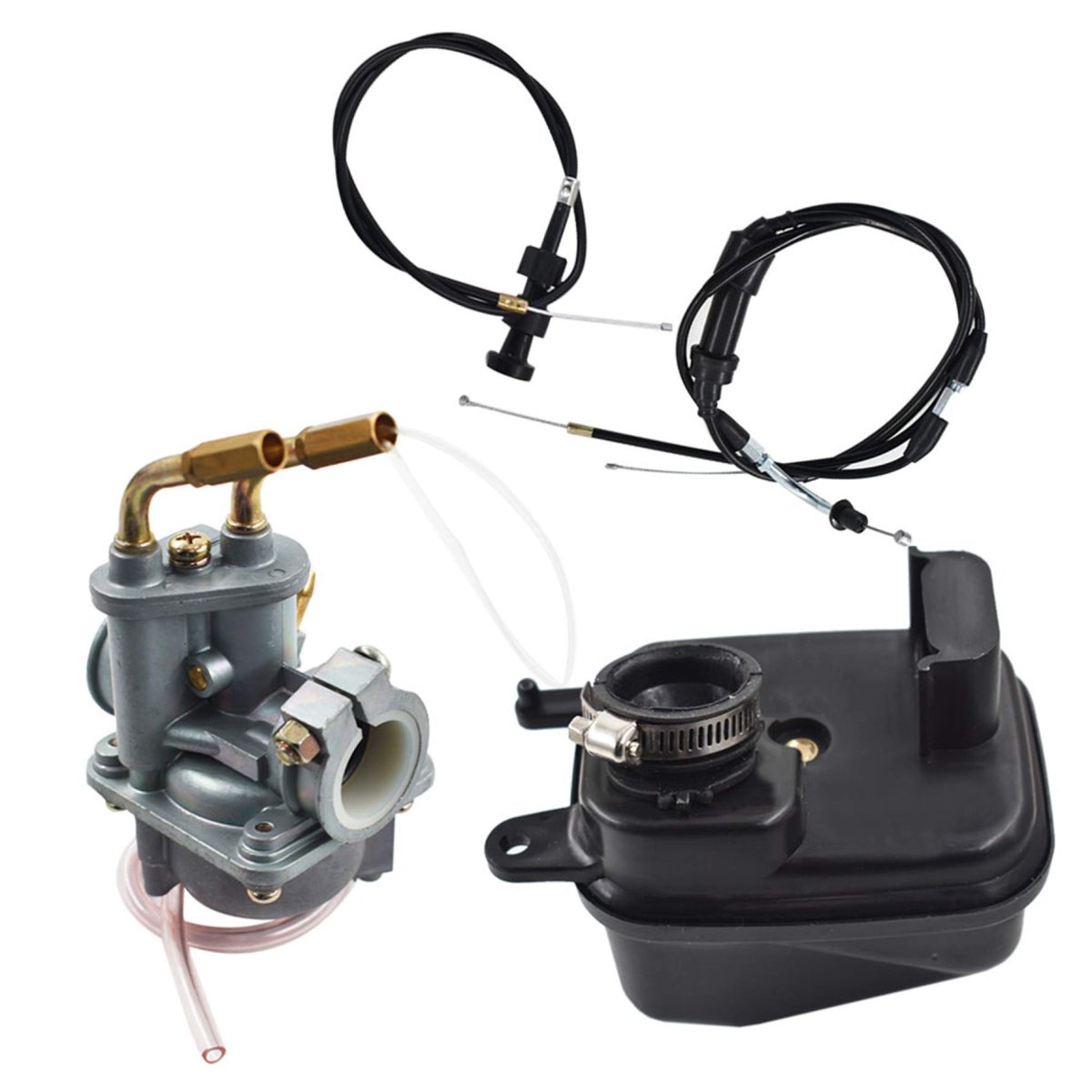 Carburetor Carb Replacement For Pw 50 Air Filter Box Kit Throttle Choke Cables