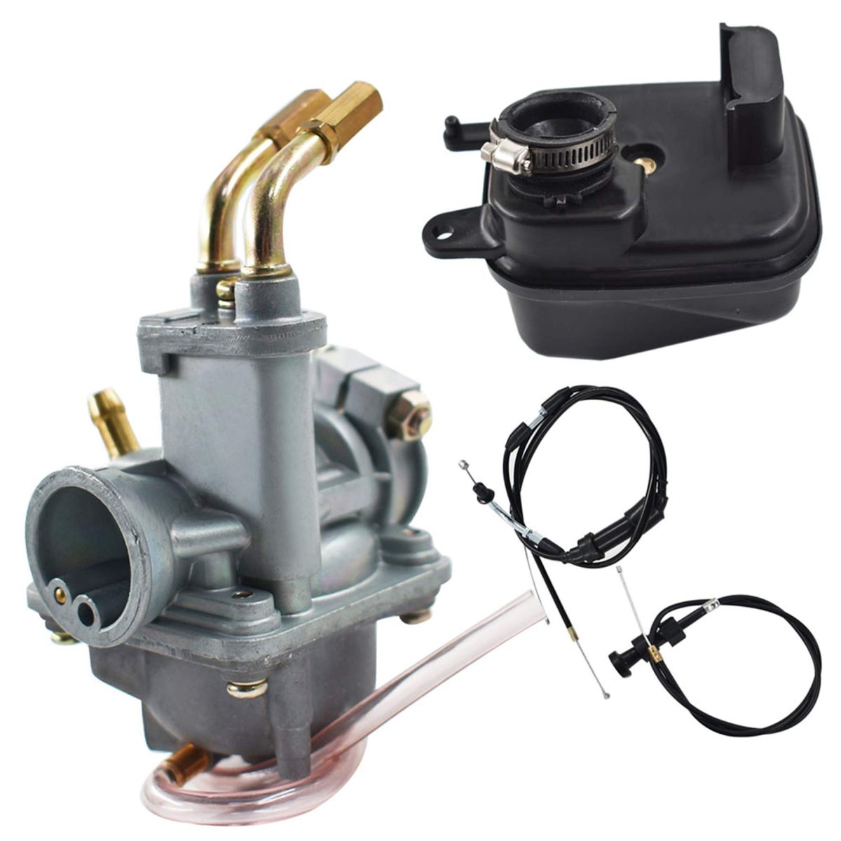 Carburetor Carb Replacement For Pw 50 Air Filter Box Kit Throttle Choke Cables