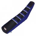 Motoseat Ribbed Accent Traction Seat Cover Blue Black Blue White For Yamaha Yz250fx 2015-2018 