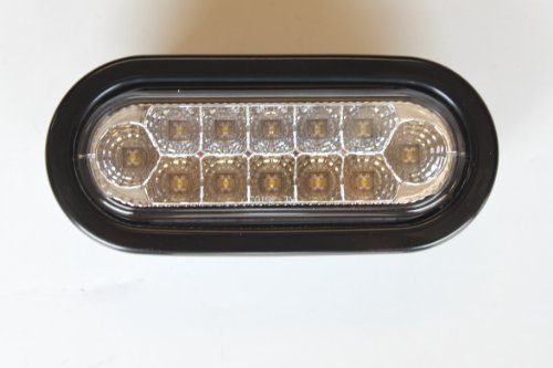 4 Pack Led Sealed Oblong Back Up Reverse Light Kits White 12 Diode Clear Lens Chrome Reflector With Grommet And Plug For Truck
