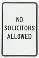 Nmc Tm66g Traffic Sign Legend No Solicitors Allowed 12 Length X 18 Height 0 040 Aluminum Black On White 