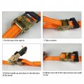 Hfs R 4pc 1-1 2 X 15 Ft Heavy Duty Ratchet Cargo Tie Down Straps 3000lbs Dual J-hooks