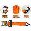 Hfs R 4pc 1-1 2 X 15 Ft Heavy Duty Ratchet Cargo Tie Down Straps 3000lbs Dual J-hooks