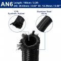 X Autohaux 3 3ft 10an Car Fuel Hose An10 5 8 Universal Braided Nylon Stainless Steel Cpe Oil Gas Line Black