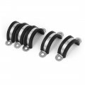 Uxcell 30mm Epdm Rubber Lined U Clip Cable Wire Hose Pipe Clamps 5 Pcs