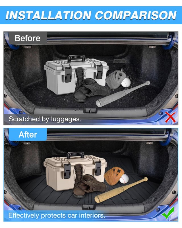 Powerty Cargo Mat Only Fit For Trunk Honda Civic Sedan 2022 2023 2024 Accessories All Weather Tpo Rear Liner Not 2-doors Models