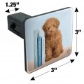 Poodle Puppy Dog Book Shelf Tow Trailer Hitch Cover Plug Insert