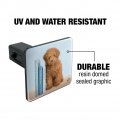 Poodle Puppy Dog Book Shelf Tow Trailer Hitch Cover Plug Insert