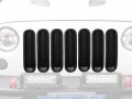 Hooke Road For Jeep Wrangler Jk Grill Inserts Matte Black Front Mesh Grille Cover Guard Clip-in Unlimited 2007-2018 Accessories