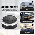 X Autohaux 4pcs Round Ac Air Outlet Vent Louvered Dashboard Electroplate Knob For Rv Bus Boat Yacht Caravan 87mm 75mm