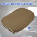 Uxcell Car Neoprene Center Console Lid Armrest Cover Brown For Ford Explorer 2011-2019