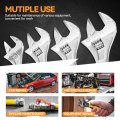 Auto Dynasty 4pcs Adjustable Wrenches Steel Wide Jaw Wrench Automotive Repair Set With Non-slip Handle For Home Garage And