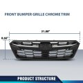 Pit66 Front Bumper Grille Black Chrome Trim Compatible With Subaru Crosstrek 2018-2020 91122fl100 91123fl170 91123fl130