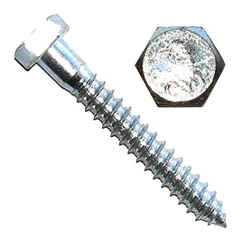 Lag Bolt 1 4 In X 2 Screw Antenna Support Galvanized Hex Head Heavy Duty Outdoor Structural