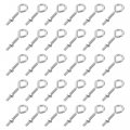 Uxcell M4x30mm Eye Hooks Screws Bolts Kit 30pcs Carbon Steel Hanger Eyelet Screw With Hex Nuts For Metal Hook Wood Terminal