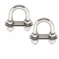 Novelbee 2pcs Of Stainless Steel Stern Bow Eye Tie Down U Bolt With Hex Nuts And Washers Stock Dia 3 7 Thread Length 1-1 4 