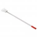Uxcell 8 Teeth Leaf Rake Garden Claw 39 76-inch Stainless Steel Hand With Rubber Handle For Beach Silver Tone