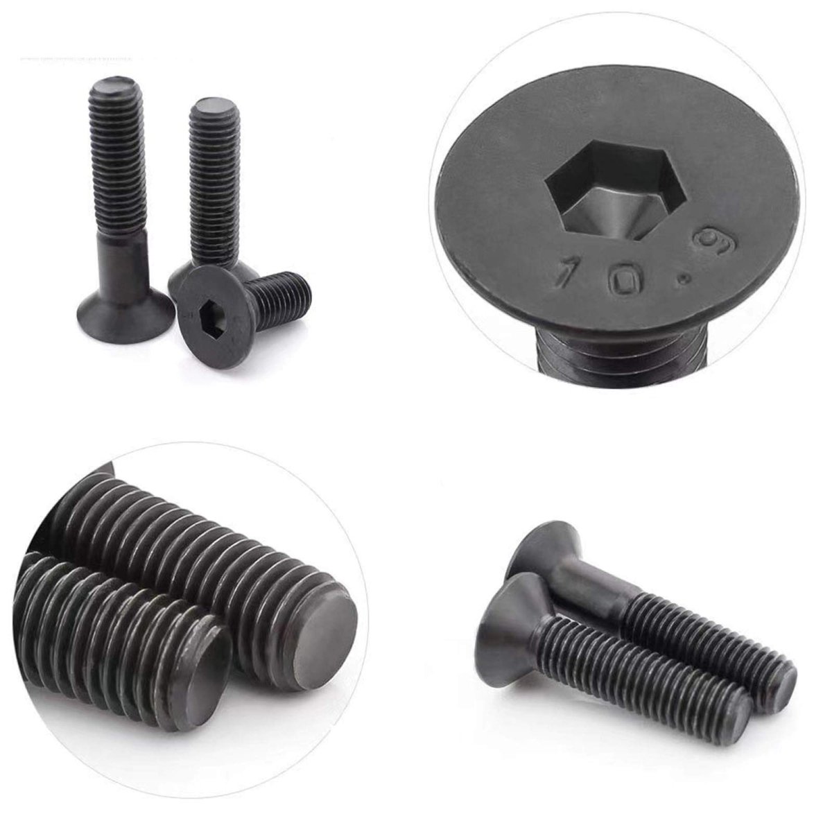 30 Pcs M4-0 7 X 35mm Flat Head Socket Cap Screws Alloy Steel Grade 10 9 Din991 Allen Drive Hex Black Oxide Finish M4-0 7