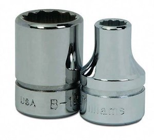 Jhwbm-1219 3 8 In Drive Shallow Socket 12 Point Metric 19mm High Polished Chrome Finish Vanadium Steel Industrial Square