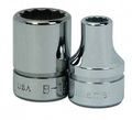 Jhwbm-1219 3 8 In Drive Shallow Socket 12 Point Metric 19mm High Polished Chrome Finish Vanadium Steel Industrial Square 