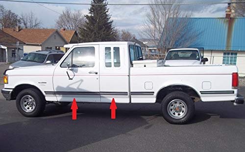 1987-1991 Ford Black Chrome Side Body Trim Molding Rocker Panel F150 F250 F350 Bronco 3 Half Roll 12 Ft