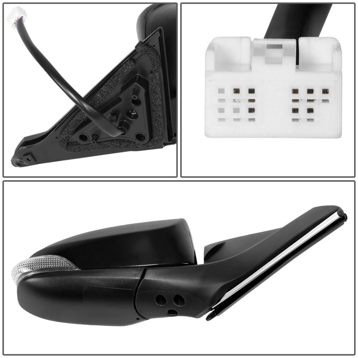 To1321358 Side Door Power Foild Mirror Cover With Heated Glass Signal For Toyota Camry 2015 Passenger Right Paint To Match