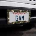 Green Camouflage License Plate Tag Frame