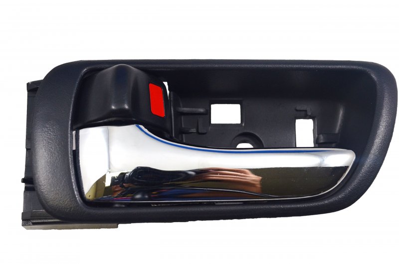 Pt Auto Warehouse To-2469ma-lh Inside Interior Inner Door Handle Black Housing With Chrome Lever Driver Side