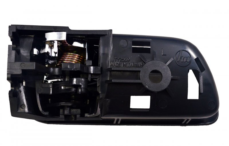 Pt Auto Warehouse To-2469ma-lh Inside Interior Inner Door Handle Black Housing With Chrome Lever Driver Side