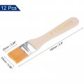Uxcell 6 Paint Brush 1 Width Soft Nylon Bristle With Wood Handle For Wall Cabinets Fences Yellow 12pcs