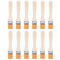Uxcell 6 Paint Brush 1 Width Soft Nylon Bristle With Wood Handle For Wall Cabinets Fences Yellow 12pcs