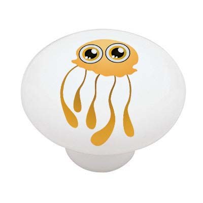 Jellyfish Peeper High Gloss Ceramic Drawer Knob