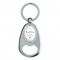 Graphics More Personalized Custom 2 Lines Mrs And Wedding Keychain Chrome Metal Spinning Oval Bottle Opener