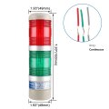 Baomain Industrial Signal Light Column Led Alarm Round Tower Indicator Continuous Warning Red Green Ac 220v Lta-502t